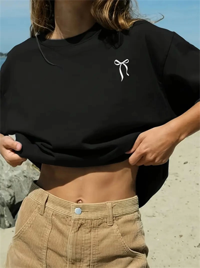 Fiyonk Baskılı Siyah Oversize Unisex T-shirt- Siyah