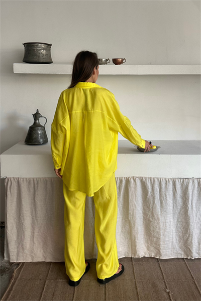 GÖMLEK - PANTOLON TAKIM - Sarı