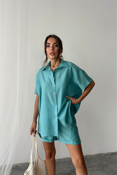 GÖMLEK - ŞORT TAKIM - Yeşil