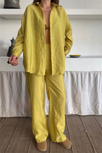 GÖMLEK-PANTOLON TAKIM CUPRA KUMAŞ - Yağ Yeşili