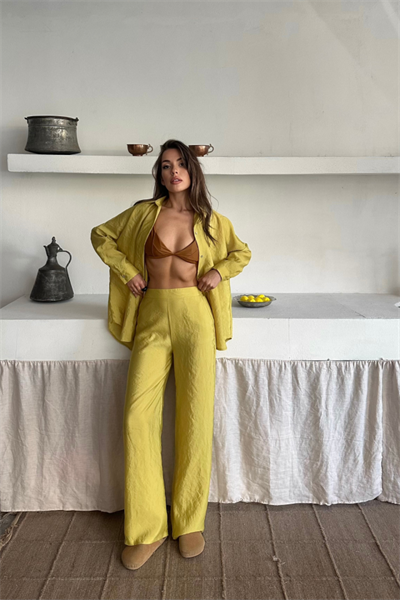 GÖMLEK-PANTOLON TAKIM CUPRA KUMAŞ - Yağ Yeşili