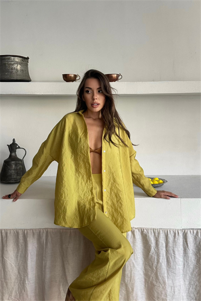 GÖMLEK-PANTOLON TAKIM CUPRA KUMAŞ - Yağ Yeşili