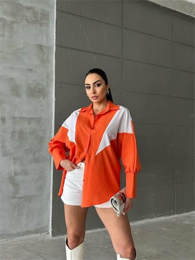 GÖMLEK ÜÇGEN PARÇALI - Turuncu