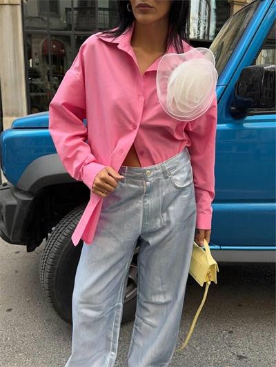 GÜLLÜ GÖMLEK - Pembe