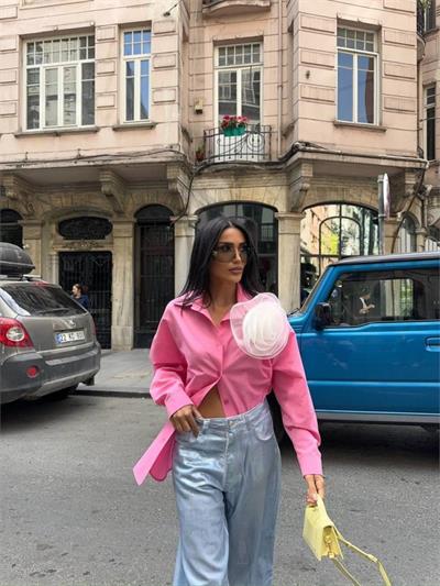 GÜLLÜ GÖMLEK - Pembe