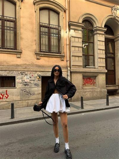 GÜLLÜ GÖMLEK - Siyah