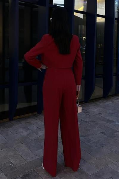 Garni Detaylı Crop Ceketli Takım 10075