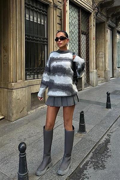 Geçiş Detaylı Şardonlu Kazak 1346