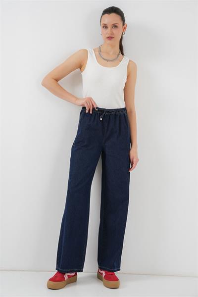 Geniş Paça Kot Pantolon 6706 - Lacivert