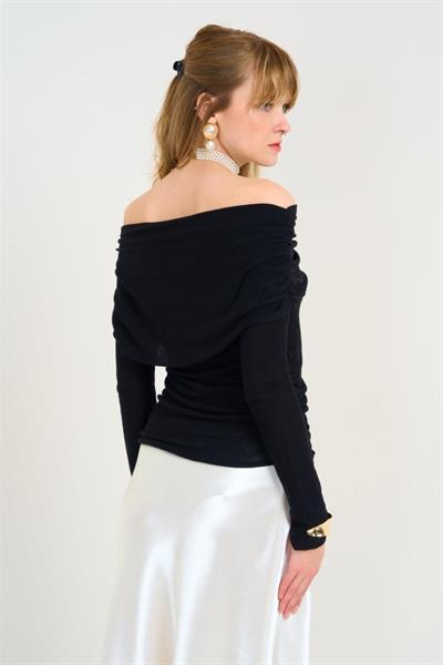 Gipeli Madonna Yaka Kazak - Siyah