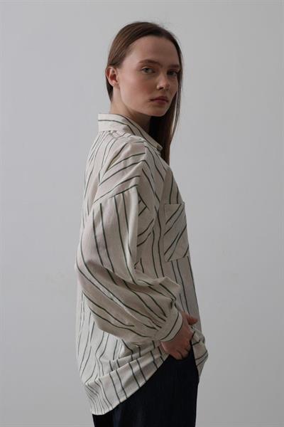 Gömlek - Bej-Yeşil