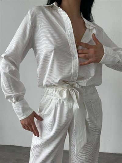 Gömlek - Pantolon Saten İkili Takım