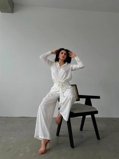 Gömlek - Pantolon Saten İkili Takım