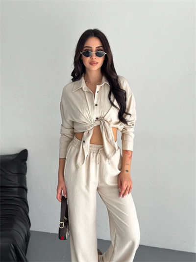 Gömlek Pantolon Ikili Takım - Kırık Beyaz