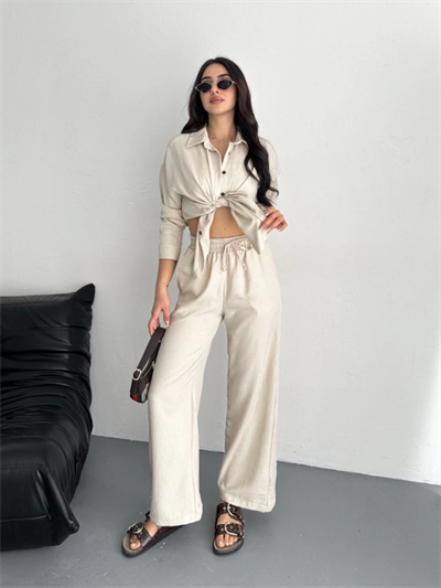 Gömlek Pantolon Ikili Takım - Kırık Beyaz