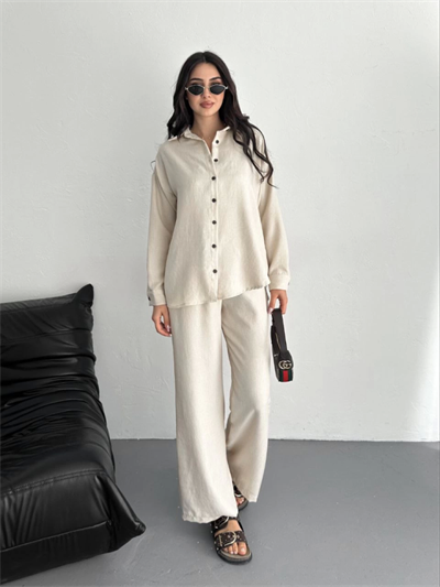 Gömlek Pantolon Ikili Takım - Kırık Beyaz