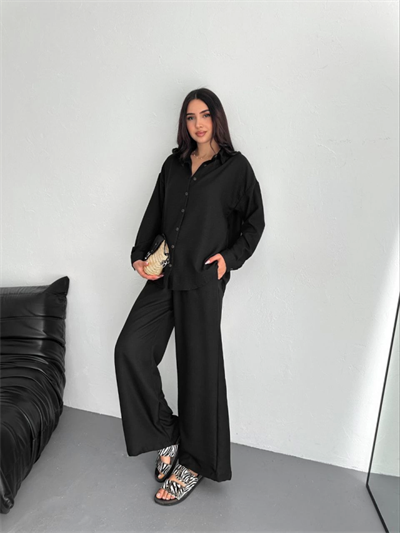 Gömlek Pantolon Ikili Takım - Siyah