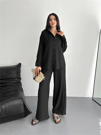 Gömlek Pantolon Ikili Takım - Siyah