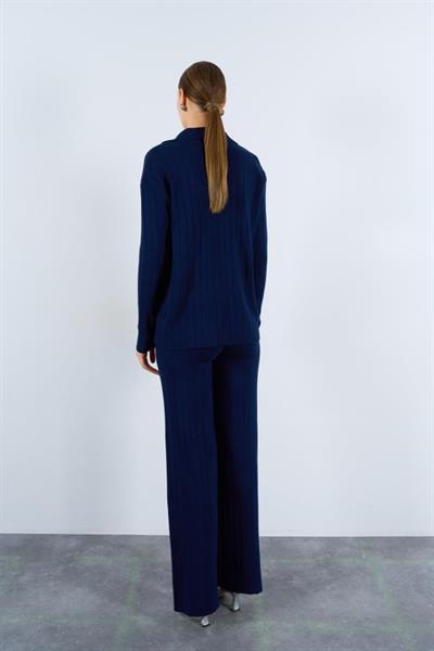 Gömlek Yaka Düğmeli Takım - Lacivert