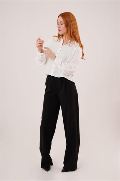 Gümüş Çizgili Beyaz Gömlek