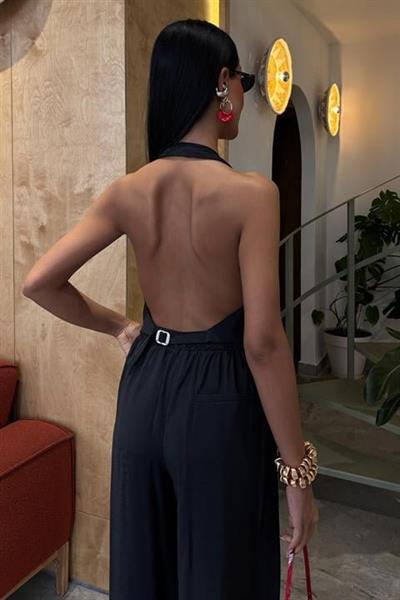 Halter Yaka Yelekli Modal Takım 10144