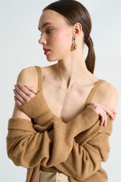 Hırka Atlet İkili Takım - Camel