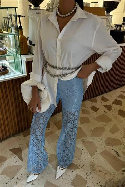 İçi Astarlı Dantel Pantolon 0081