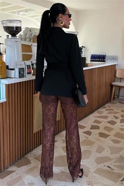 İçi Astarlı Dantel Pantolon 0081