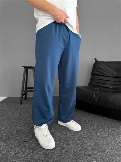 İki İplik Kumaş Baggy Alt Esofman - Turkuaz