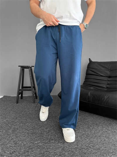 İki İplik Kumaş Baggy Alt Esofman - Turkuaz