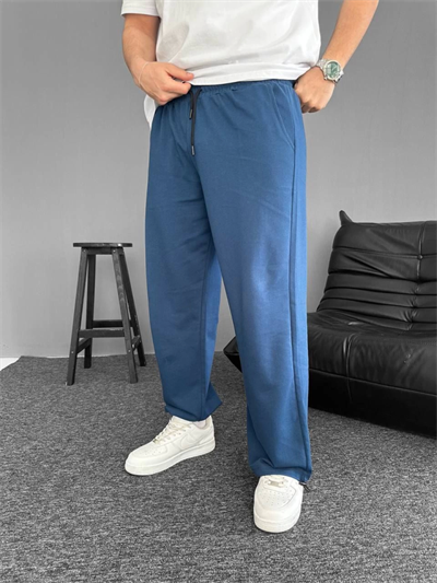 İki İplik Kumaş Baggy Alt Esofman - Turkuaz