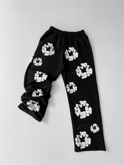 Iki İplik Kumaş Baskılı Esofman - Siyah