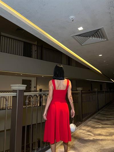 İki İplik Kumaş Baskılı T-shirt Şortlu Takım- Turuncu