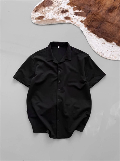 İki İplik Kumaş Gömlek - Siyah