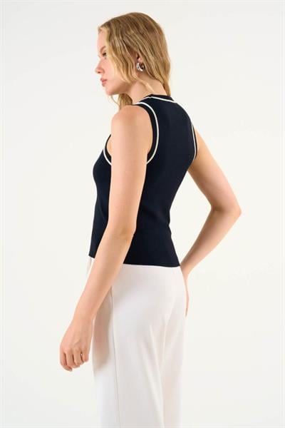 İki Renkli Atlet - Siyah-Fildişi Beyazı