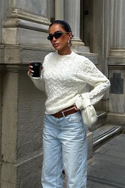 İnci Detaylı Kazak 1354