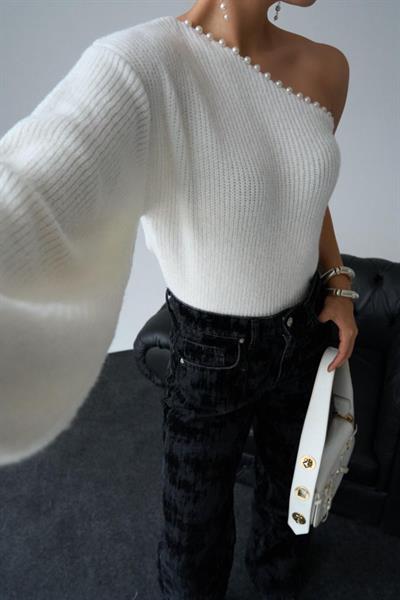 İncili Tek Kol Kazak - Kemik