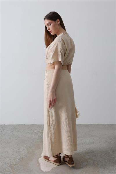 İstiridyeli Müslin Takım - Taş