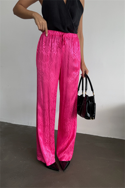 JAKAR SATEN PANTOLON - Fuşya