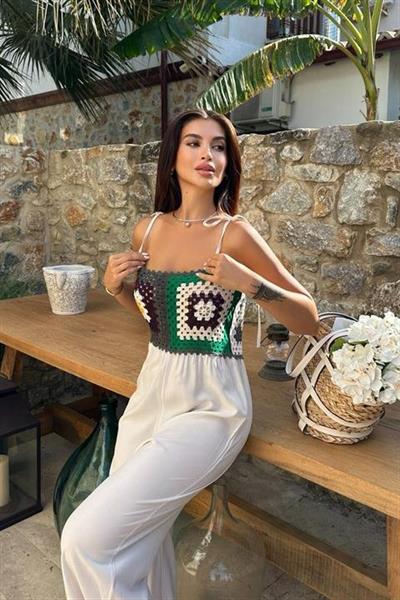 Jasmin Süzüneli Keten Tulum 1280-08