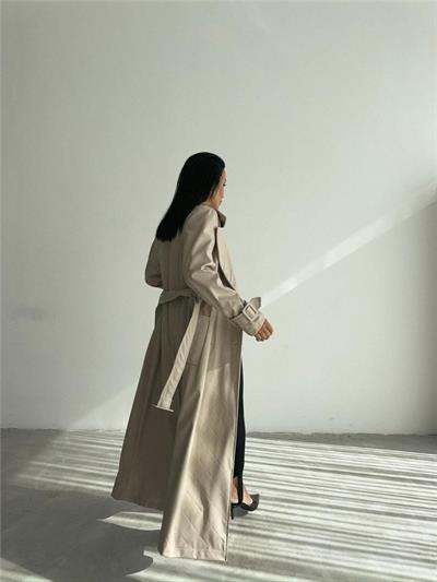 KAPİTONE DERİ TRENCH - Bej