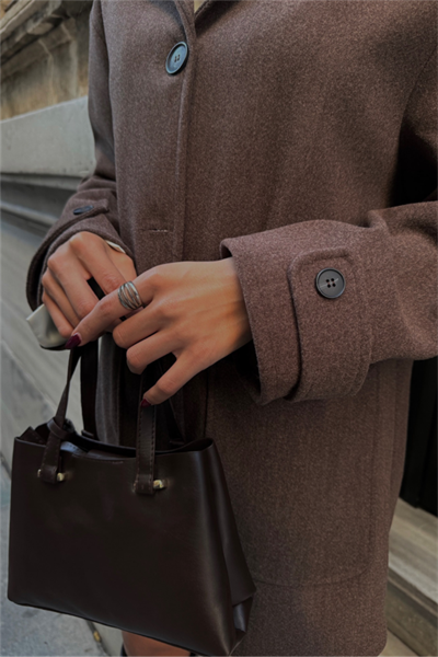 KAŞE CEKET 4 DÜĞME MODEL - Kahverengi