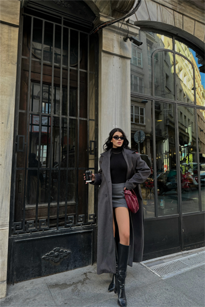 KAŞE KABAN MAXİ - Antrasit