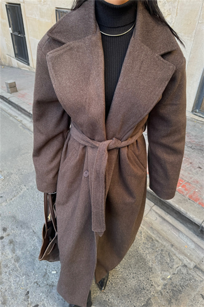 KAŞE KABAN MAXİ - Kahverengi