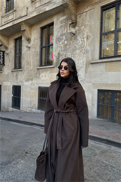 KAŞE KABAN MAXİ - Kahverengi