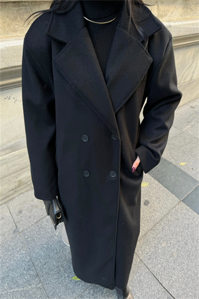 KAŞE KABAN MAXİ - Siyah