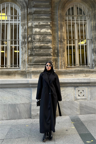 KAŞE KABAN MAXİ - Siyah