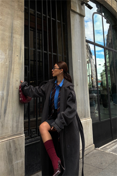 KAŞE KALIN KABAN UZUN - Antrasit