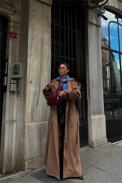 KAŞE KALIN KABAN UZUN - Bej