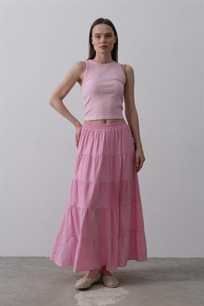 KAT KAT KETEN ETEK - Şeker Pembe